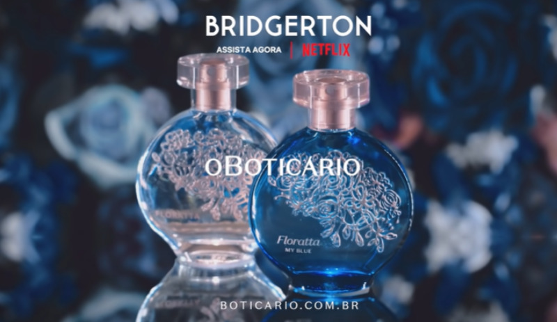  O Boticário faz collab com Bridgerton da Netflix, em Floratta My Blue